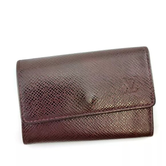 LOUIS VUITTON key case Taiga Taiga Leather Authentic USED T20095 - Picture 1 of 7